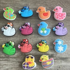 JIBBITZ. Set of 14 RUBBER DUCKIES. Super cute. Fits Crocs & similar.